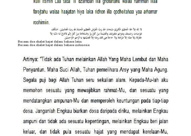 Doa Keselamatan dan Hajat dalam Bahasa Arab