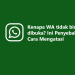 Mengapa Tidak Bisa Login WA Web? Ini Penyebab dan Solusinya