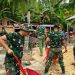 Anggota TNI Kodam I/BB Lanjutkan Pembangunan Rumah Warga di Gunungsitoli