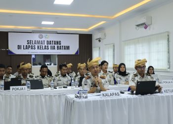 Menuju WBBM, Lapas Batam Disambangi Tim Inspektorat Kemenimipas