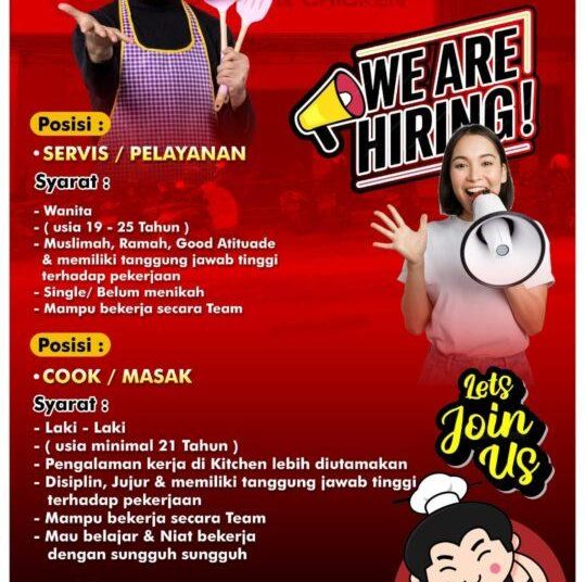 Lowongan Kerja Rocket Chicken Banjarmasin, Butuh Staf Kasir