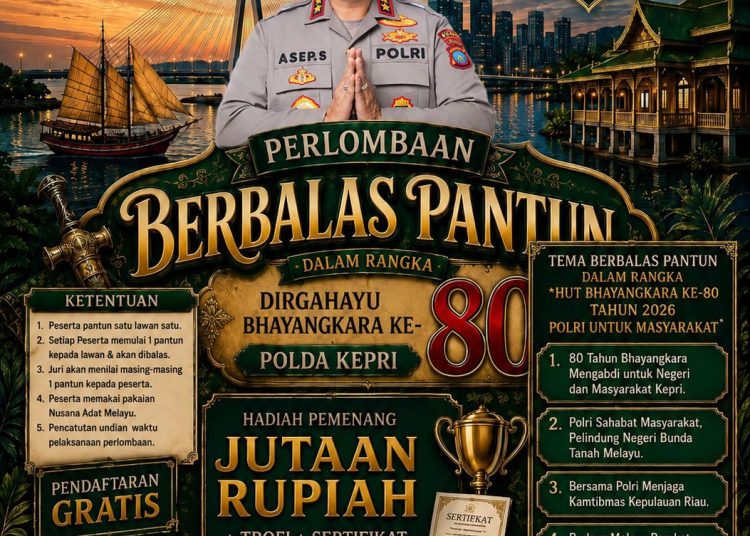 Sambut Hari Bhayangkara ke-80, Polda Kepri Gelar Lomba Berbalas Pantun Massal di Mega Mall Batam