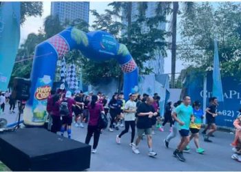 Kawal Rute Fun Run di Nagoya City Walk, Polsek Lubuk Baja Pastikan Agenda Awal Bros Half Marathon Kondusif