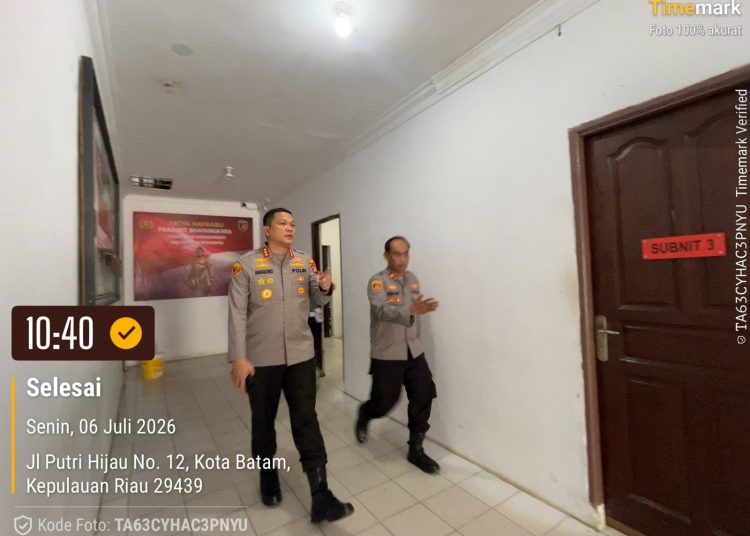 Dampak Pelebaran Jalan Pemko Batam, Kapolresta Barelang Tinjau Batas Area Polsek Sagulung