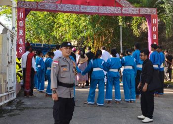 Gereja Santo Damian Rayakan HUT ke-31, Polsek Bengkong Kawal Misa Inkulturasi Batak