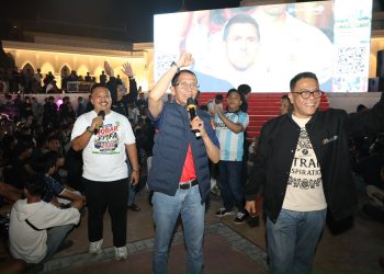 Lautan Warga Padati Engku Putri, Wali Kota Batam Ikut Nobar Final Piala Dunia 2026 Spanyol vs Argentina