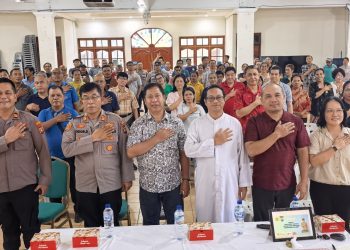 Tertibkan Pesta Malam, Polsek Bengkong Sosialisasi Aturan Izin Keramaian ke Gereja Santo Damian