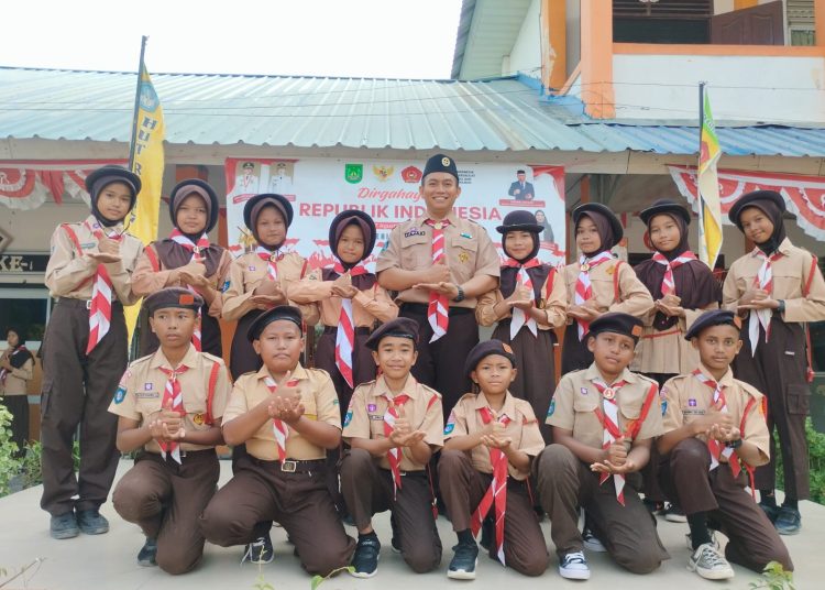 Peringati HUT Pramuka ke-65, SDN 011 Bengkong Ajak Siswa Lawan Bullying