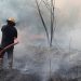 Lahan Semak Dua Hektare Terbakar di Teluk Lobam, Tim Gabungan Polsek Binut Padamkan Api