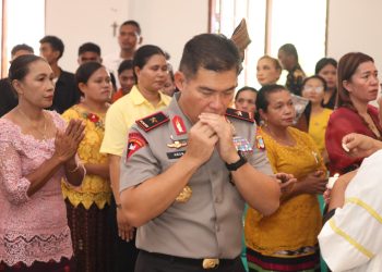 Wakapolda Kepri Hadiri Minggu Kasih di Gereja St. Yohanes Paulus II Galang Batang