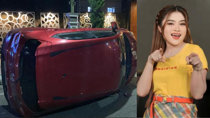 Penyanyi Dangdut Koplo Sela Ovi Alami Kecelakaan Tunggal di Taman 0 KM Tulungagung