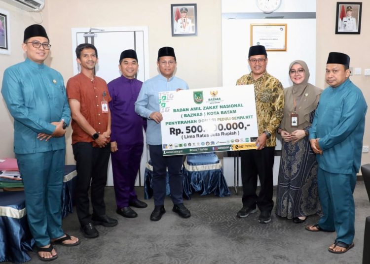 Bantu Korban Gempa NTT, Pemko Batam Terima Donasi Kemanusiaan Rp500 Juta dari BAZNAS