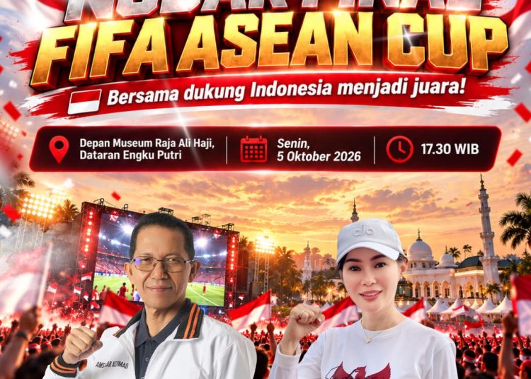 Dukung Timnas di Final ASEAN Cup 2026, Amsakar dan Li Claudia Undang Warga Nobar di Engku Putri