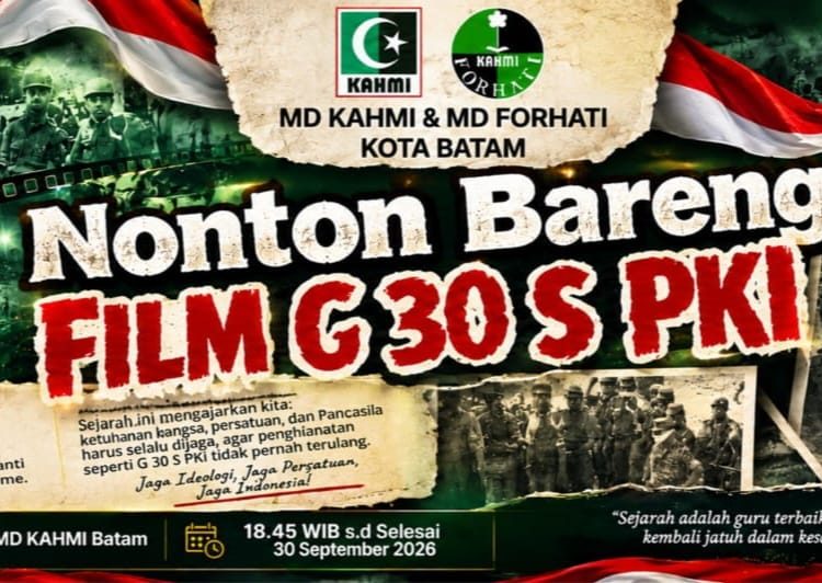Peringati Hari Kesaktian Pancasila, KAHMI dan HMI Batam Gelar Nobar G30S/PKI untuk Perkuat Nasionalisme Pemuda